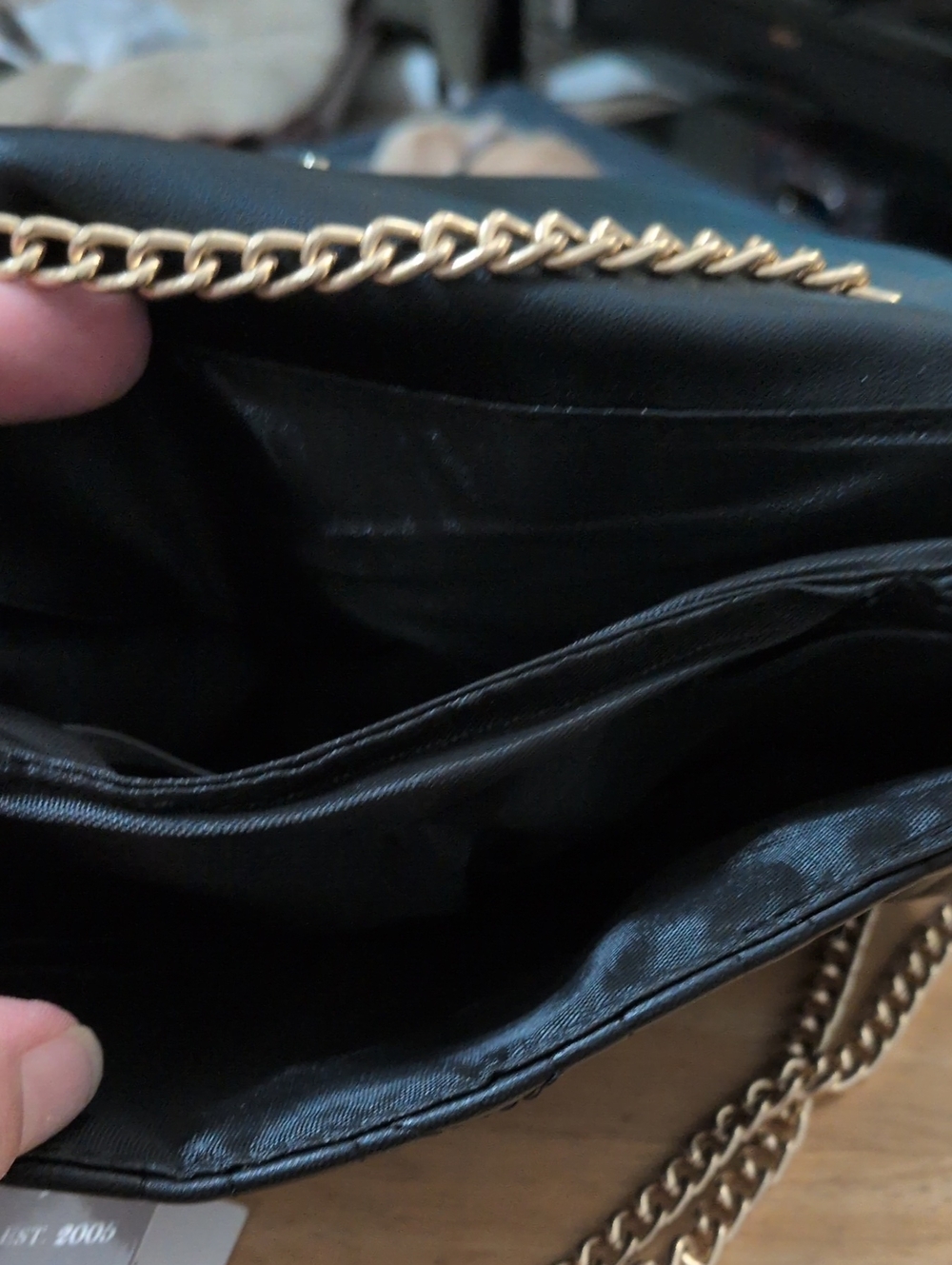 Vegan Small Black Quilted Purse - Picture 2 of 7